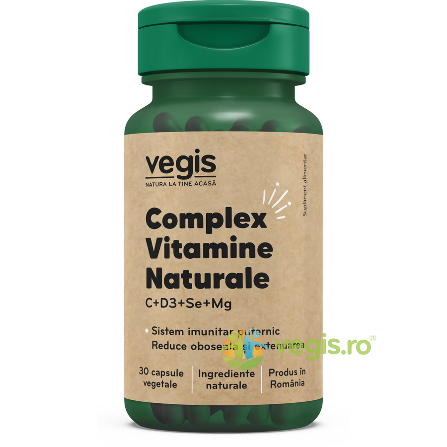Complex Vitamine Naturale (C+D3+Se+Mg) 30 cps vegetale
