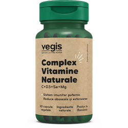 Complex Vitamine Naturale (C+D3+Se+Mg) 30 cps vegetale VEGIS