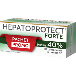 Hepatoprotect Forte 70cpr la pret de 50cpr BIOFARM