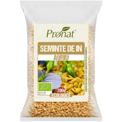 Seminte de In Auriu Ecologice/Bio 200g PRONAT