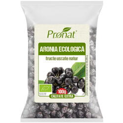 Fructe de Aronia Uscate Ecologice/Bio 100g Pronat Foil Pack