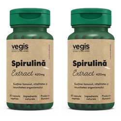 Pachet Spirulina Extract 30cps+30cps VEGIS