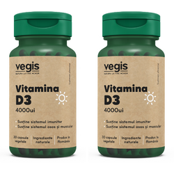 Pachet Vitamina D3 4000 UI 30cps+30cps VEGIS