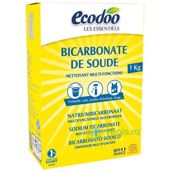 Bicarbonat de Sodiu pentru Menaj Bio 1kg, ECODOO, Produse de Curatenie Casa, 1, Vegis.ro