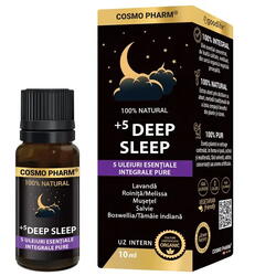 +5 Deep Sleep (5 Uleiuri Esentiale Integrale Pure) 10ml COSMOPHARM