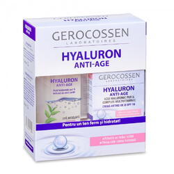 Crema Antirid de Zi SPF10 Hyaluron 50ml + Apa Micelara Hyaluron 300ml GEROCOSSEN