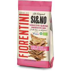 Chipsuri din Hrisca, Quinoa si Amarant fara Gluten Ecologice/Bio 80g FIORENTINI