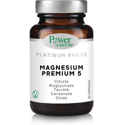 Magnesium Premium 5 Platinum 60cps POWER OF NATURE