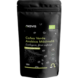 Cafea Verde Arabica Macinata fara Cofeina Ecologica/Bio 125g NIAVIS