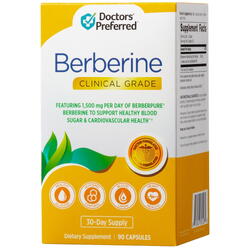 Berberina 500mg (Berberine Clinical Grade) Doctors' Prefered 90cps GNC