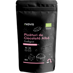 Picaturi de Ciocolata Alba Ecologice/Bio 125g NIAVIS