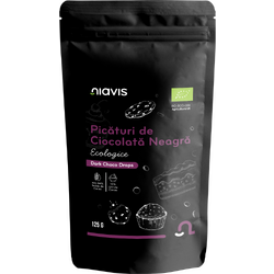 Picaturi de Ciocolata Neagra Ecologice/Bio 125g NIAVIS