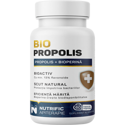 Propolis Activat cu Bioperina 60cps vegetale NUTRIFIC