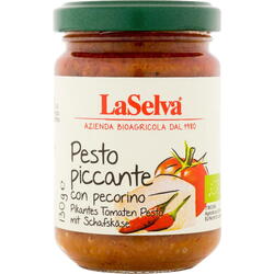 Pesto Picant cu Ardei Iute si Branza de Oaie Ecologic/Bio 130g LASELVA