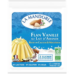 Budinca de Vanilie cu Lapte de Migdale fara Gluten Ecologica/Bio 65g LA MANDORLE