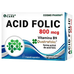 Acid Folic 800mcg Quatrefolic 30cps COSMOPHARM