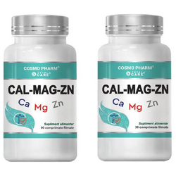 Pachet Cal-Mag-Zinc 90cps + 30cps COSMOPHARM