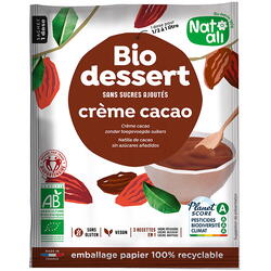 Desert Crema cu Cacao fara Zahar Ecologic/Bio 45g Nat-ali