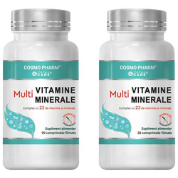 Pachet Multivitamine si Minerale 90cpr + 30cpr COSMOPHARM