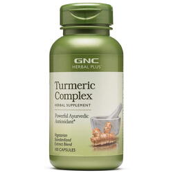 Complex cu Turmeric (Curcumin)  Herbal Plus 100cps GNC