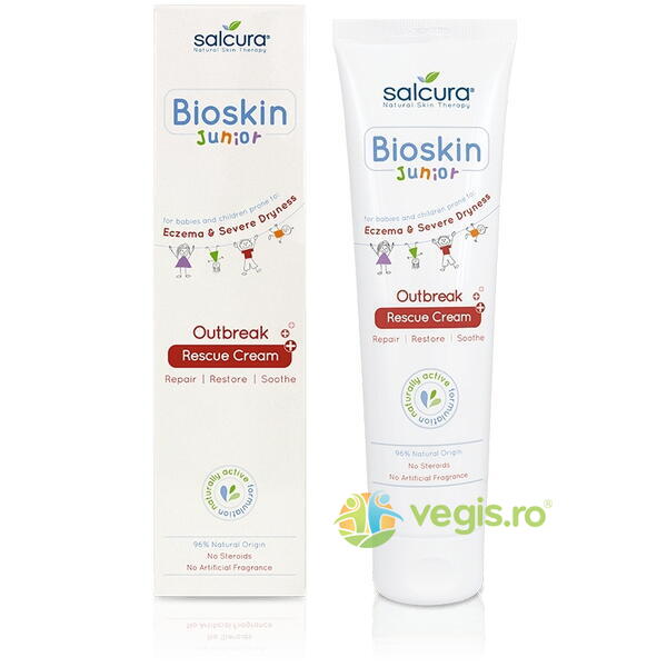 Crema Reparatoare si Calmanta pentru Bebelusi si Copii (Piele Uscata, Eczeme) Bioskin 150ml, SALCURA NATURAL SKIN THERAPY, Cosmetice Copii, 1, Vegis.ro