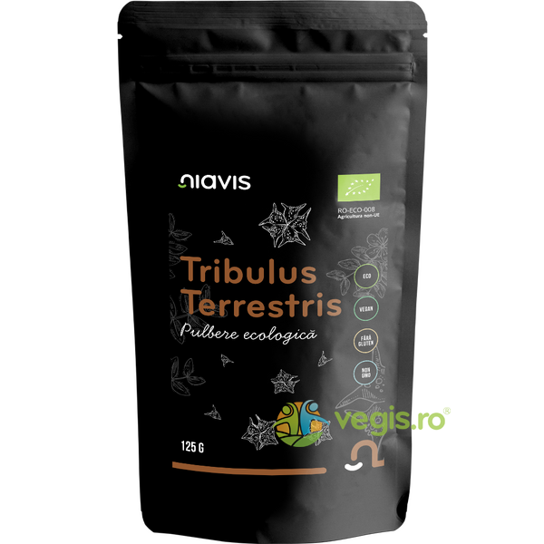 Tribulus Terrestris Pulbere Ecologica/Bio 125g, NIAVIS, Alimente Fara Gluten, 1, Vegis.ro