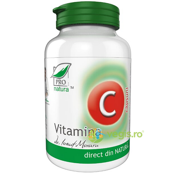 Vitamina C cu Capsuni 60cps, MEDICA, Vitamina C, 1, Vegis.ro