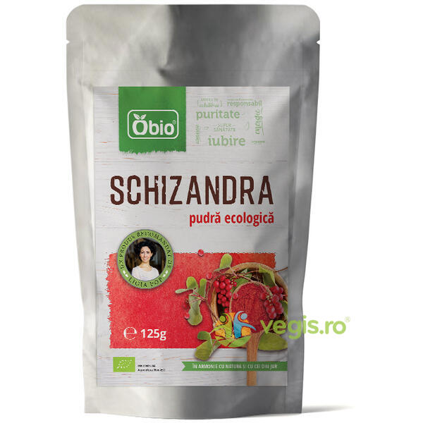 Schizandra Pulbere Raw Eco/Bio 125g, OBIO, Pulberi & Pudre, 1, Vegis.ro