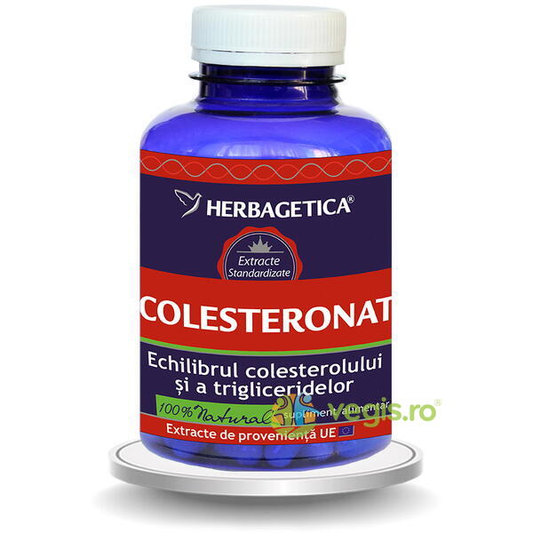 Colesteronat 120cps, HERBAGETICA, Remedii Capsule, Comprimate, 1, Vegis.ro