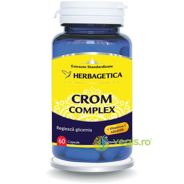 Crom Complex 60cps, HERBAGETICA, Remedii Capsule, Comprimate, 1, Vegis.ro
