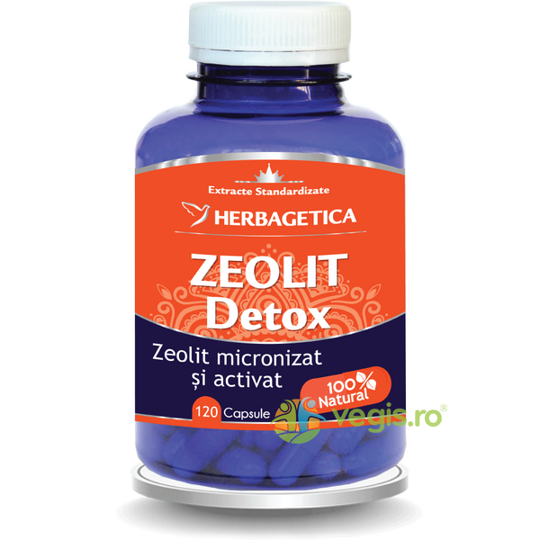 Zeolit Detox 120cps, HERBAGETICA, Capsule, Comprimate, 1, Vegis.ro