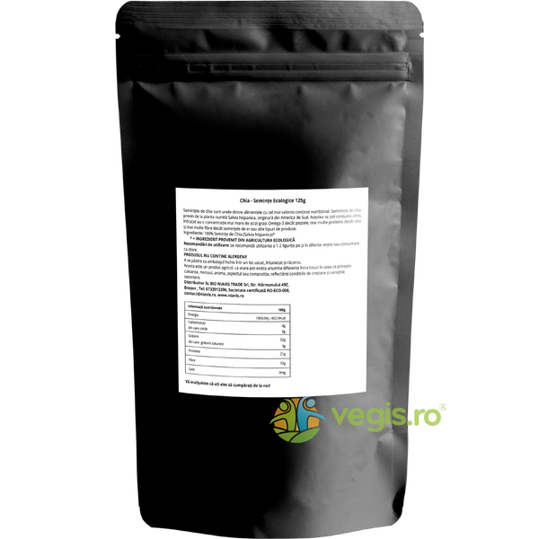 Seminte de Chia Ecologice/Bio 125g, NIAVIS, Produse BIO, 2, Vegis.ro
