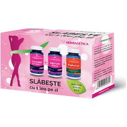 Pachet Cicoare 60cps+Detox Suplu 60cps+Triphalax 60cps HERBAGETICA