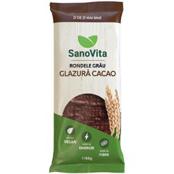 Rondele din Grau cu Glazura de Cacao 66g SANOVITA