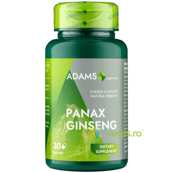 Panax Ginseng 1000mg 30cps, ADAMS VISION, Remedii Capsule, Comprimate, 1, Vegis.ro