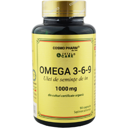 Omega 3-6-9 Ulei de In 1000mg 90cps COSMOPHARM