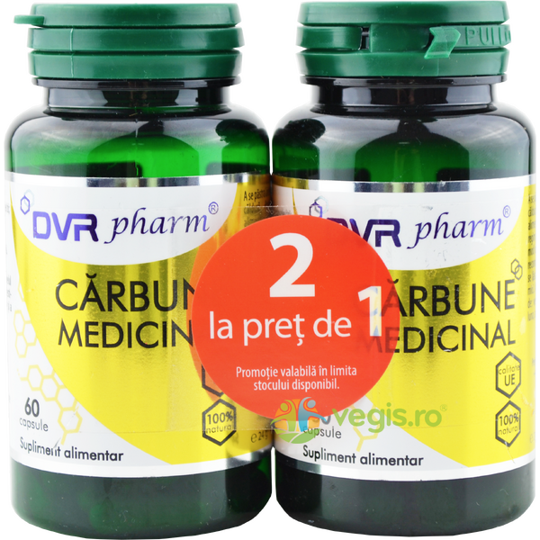 Carbune Medicinal 120cps la pret de 60cps, DVR PHARM, Capsule, Comprimate, 1, Vegis.ro
