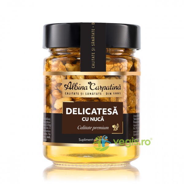 Delicatesa Miere de Salcam cu Nuca 350g, ALBINA CARPATINA, Produse Apicole Naturale, 1, Vegis.ro
