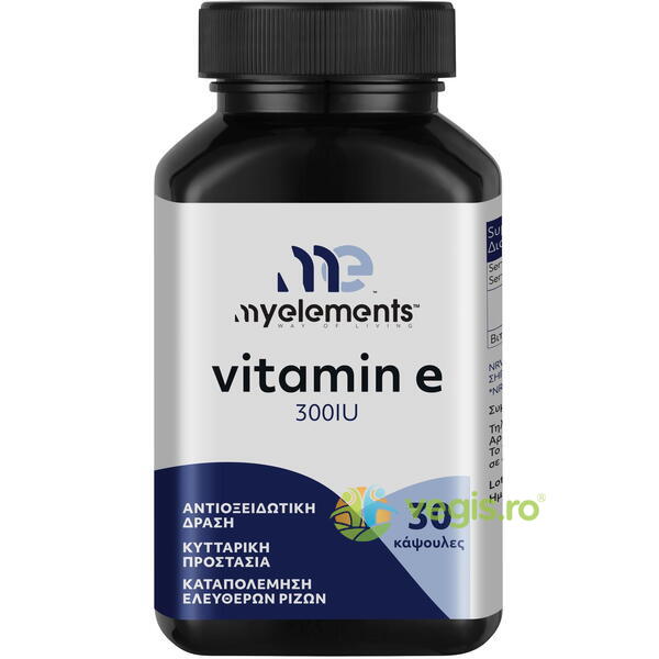 Vitamina E 300UI 30cps, MYELEMENTS, Capsule, Comprimate, 1, Vegis.ro