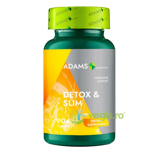 Detox&Slim 90cps, ADAMS VISION, Remedii Capsule, Comprimate, 1, Vegis.ro