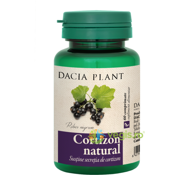 Cortizon Natural 60Cpr, DACIA PLANT, Capsule, Comprimate, 1, Vegis.ro