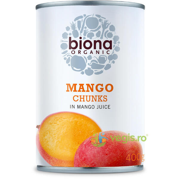 Bucati de Mango in Suc Propriu Ecologic/Bio 400g, BIONA, Conserve Naturale, 1, Vegis.ro
