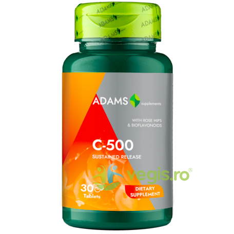 Vitamina C 500mg Macese 30tb, ADAMS VISION, Capsule, Comprimate, 1, Vegis.ro