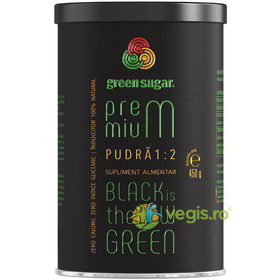 Green Sugar Premium 1:2 Pudra 450g, REMEDIA, Indulcitori naturali, 1, Vegis.ro