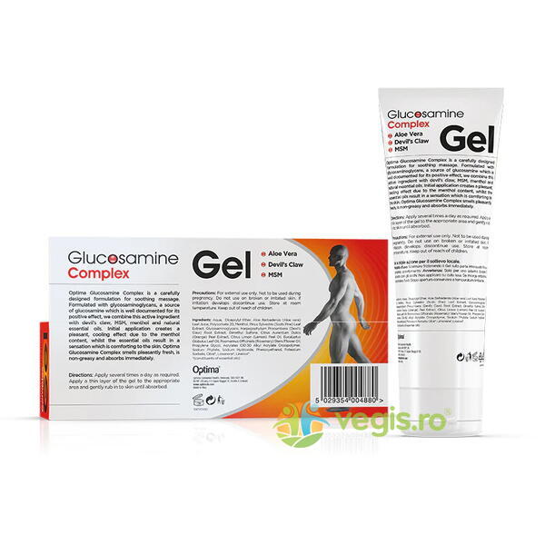 Glucosamine Joint Complex Gel Racoritor cu Aloe Vera 125ml, OPTIMA, Unguente, Geluri Naturale, 2, Vegis.ro