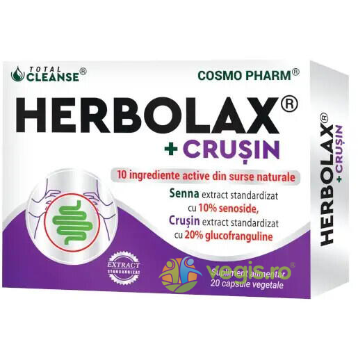 Herbolax + Crusin 20cps, COSMOPHARM, Capsule, Comprimate, 1, Vegis.ro