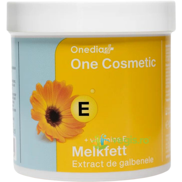 One Cosmetic Melkfett Crema Galbenele si Vitamina E 250ml, ONEDIA, Unguente, Geluri Naturale, 1, Vegis.ro