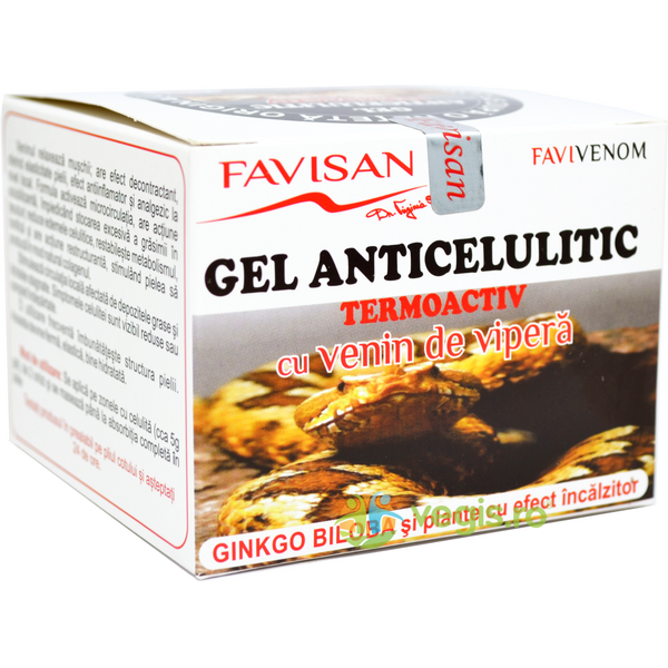 FaviVenom Gel Anticelulitic Termoactiv 200ml, FAVISAN, Remedii Celulita, 1, Vegis.ro