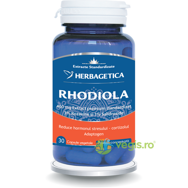 Rhodiola 400mg 30cps, HERBAGETICA, Remedii Capsule, Comprimate, 1, Vegis.ro