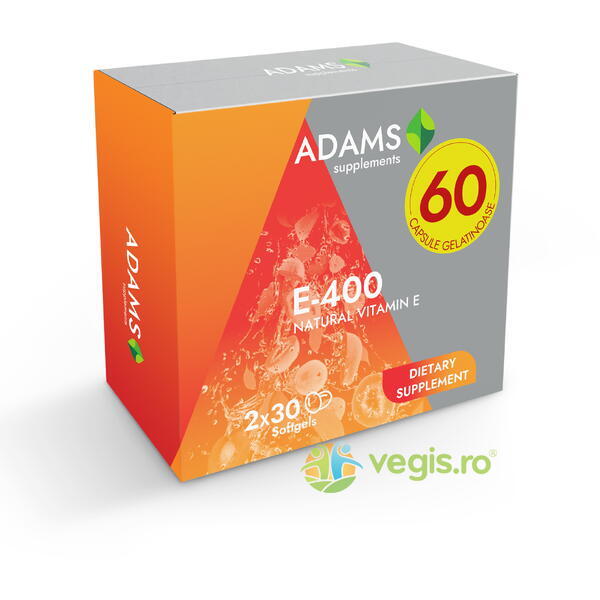 Pachet Vitamina E Naturala 400ui 30cps 2 la pret de 1, ADAMS VISION, Vitamine, Minerale & Multivitamine, 1, Vegis.ro